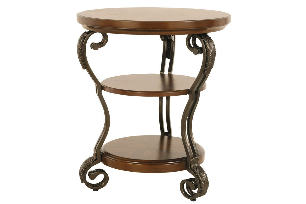 Nestor Medium Brown Chairside End Table - T517-7 - Gate Furniture