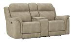 Next-Gen DuraPella Sand Power Reclining Loveseat with Console - 5930218 - Gate Furniture