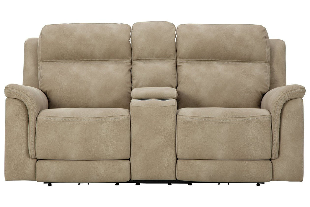 Next-Gen DuraPella Sand Power Reclining Loveseat with Console - 5930218 - Gate Furniture