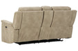 Next-Gen DuraPella Sand Power Reclining Loveseat with Console - 5930218 - Gate Furniture