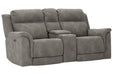 Next-Gen DuraPella Slate Power Reclining Loveseat with Console - 5930118 - Gate Furniture