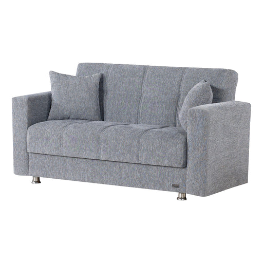 Niagara 64 in. Convertible Sleeper Loveseat in Gray with Storage - LS-NIAGARA - In Stock Furniture