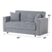 Niagara 64 in. Convertible Sleeper Loveseat in Gray with Storage - LS-NIAGARA - In Stock Furniture