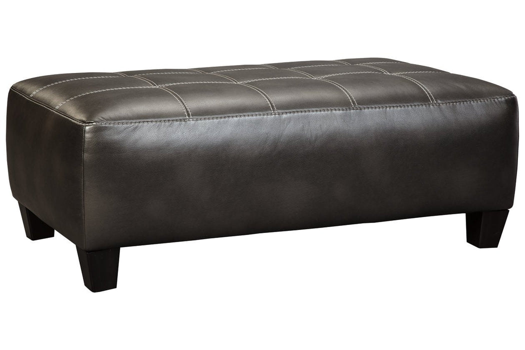 Nokomis Charcoal Oversized Accent Ottoman - 8772108 - Gate Furniture