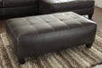 Nokomis Charcoal Oversized Accent Ottoman - 8772108 - Gate Furniture