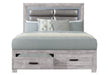 Nolan Grey Queen Bed, Dresser, Mirror, Nightstand - NOLAN-GREY-QB+DR+MR+NS - Gate Furniture