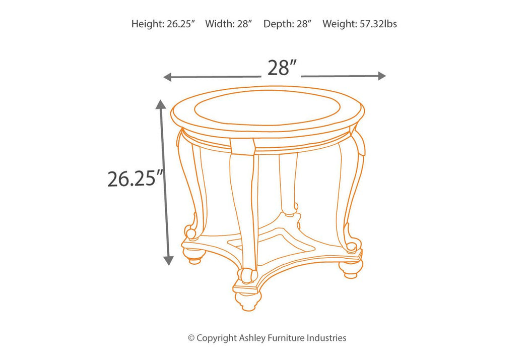 Norcastle Dark Brown End Table - T499-6 - Gate Furniture