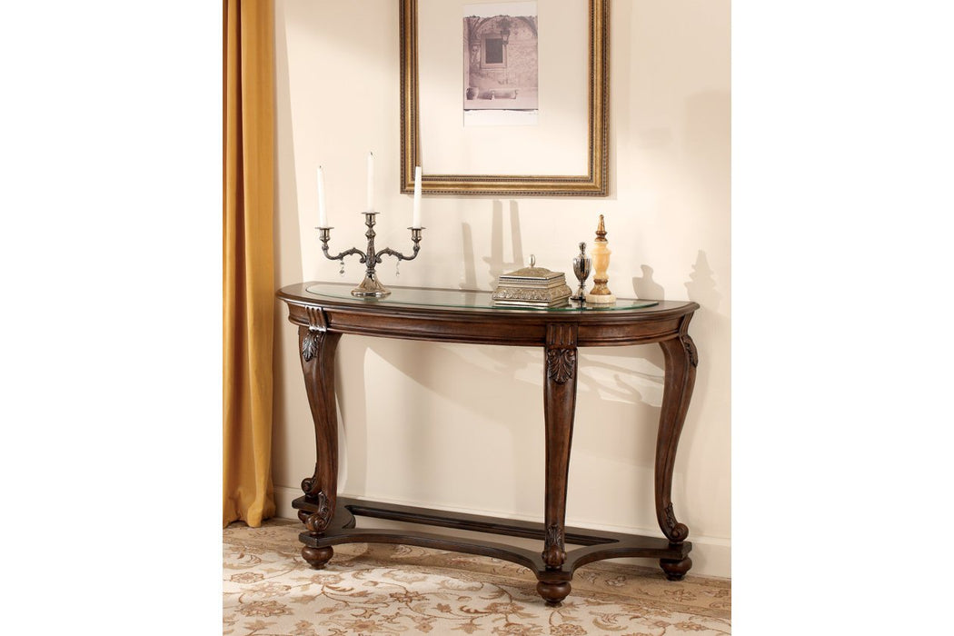 Norcastle Dark Brown Sofa/Console Table - T499-4 - Gate Furniture