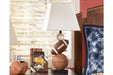 Nyx Brown/Orange Table Lamp - L815714 - Gate Furniture