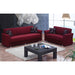 Ohio 61 in. Convertible Sleeper Loveseat in Burgundy with Storage - LS-OHIO - In Stock Furniture