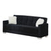 Ontario 90 in. Convertible Sleeper Sofa in Black with Storage - SB-ONTARIO-BLACK - In Stock Furniture