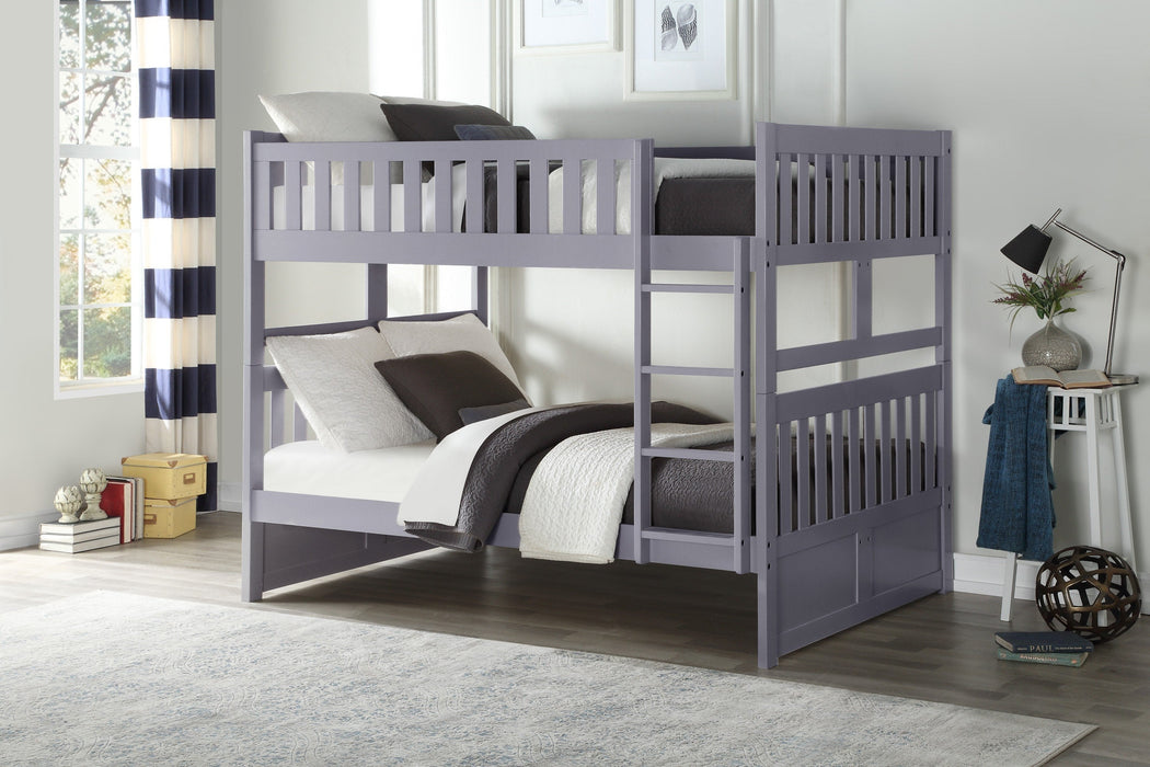 Orion Gray Full/Full Bunk Bed | B2063 - Gate Furniture