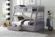 Orion Gray Twin/Full Bunk Bed | B2063 - Gate Furniture