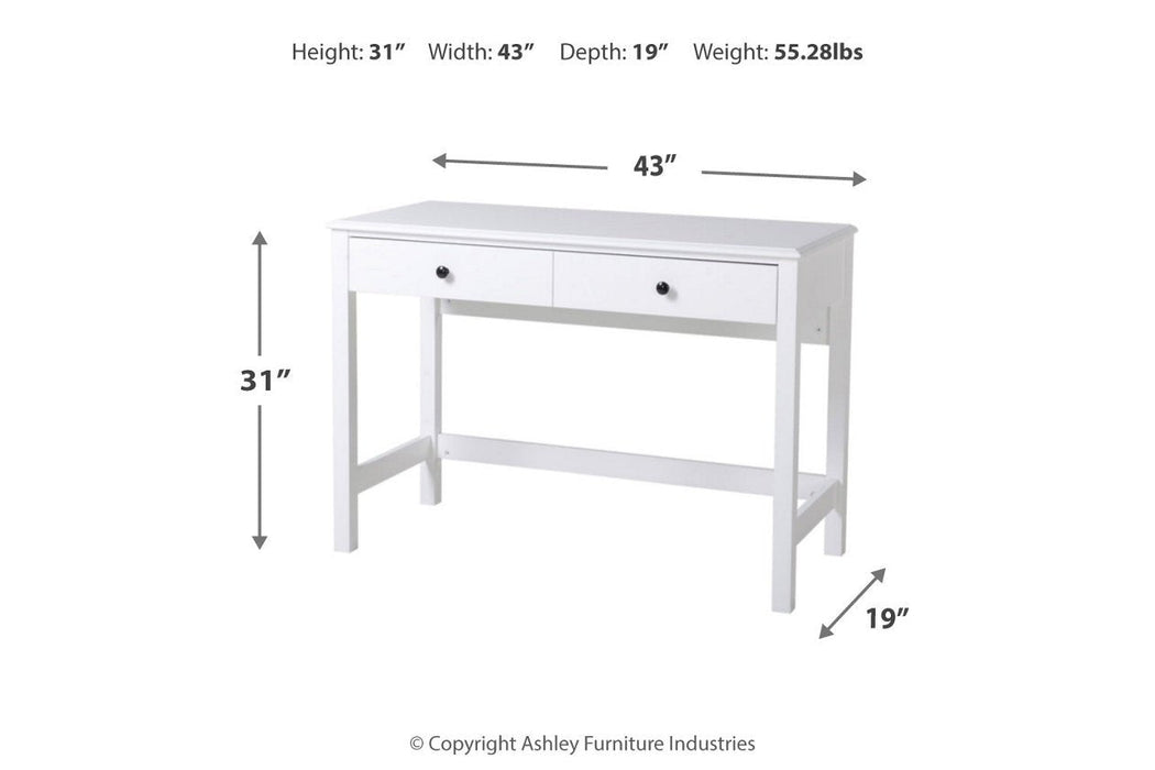 Othello White Home Office Desk - Z1611054 - Gate Furniture