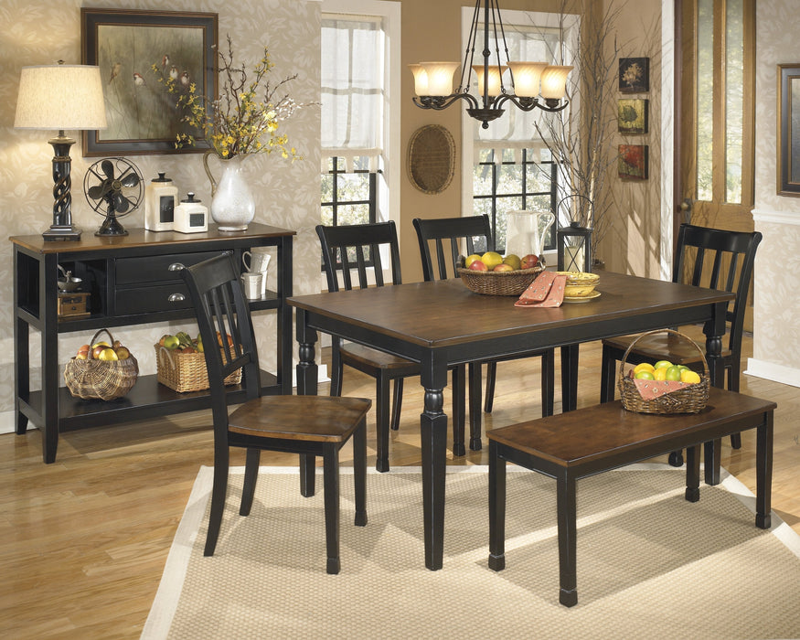 Owingsville Black-Brown Dining Room Set - Gate Furniture