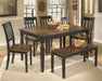 Owingsville Black-Brown Dining Room Set - Gate Furniture