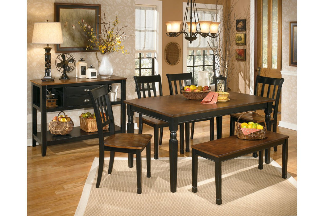 Owingsville Black/Brown Dining Table - D580-25 - Gate Furniture