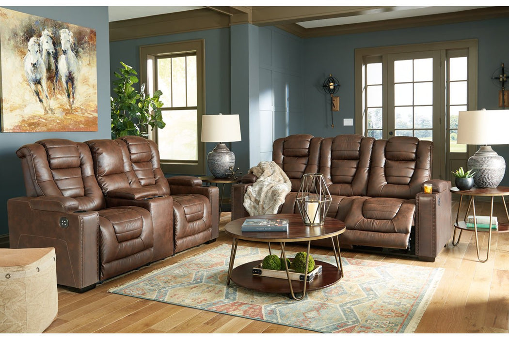 Owner's Box Thyme Power Reclining Loveseat with Console - 2450518 - Gate Furniture