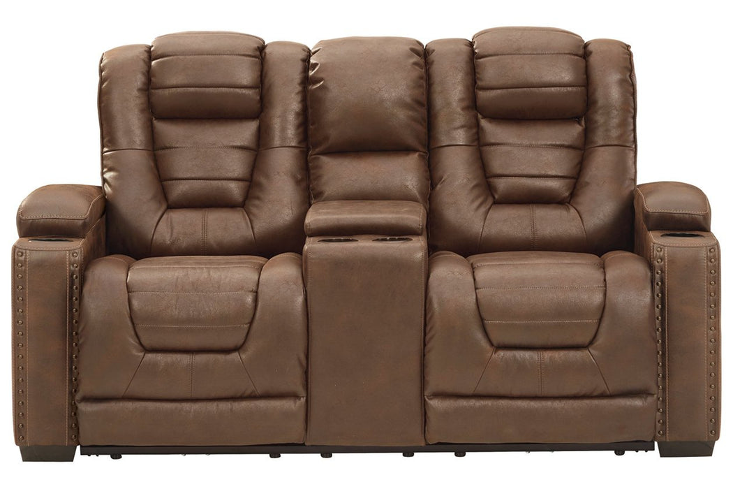 Owner's Box Thyme Power Reclining Loveseat with Console - 2450518 - Gate Furniture