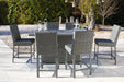 Palazzo Outdoor Counter Height Dining Table with 6 Barstools - Gate Furniture