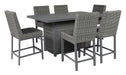 Palazzo Outdoor Counter Height Dining Table with 6 Barstools - Gate Furniture