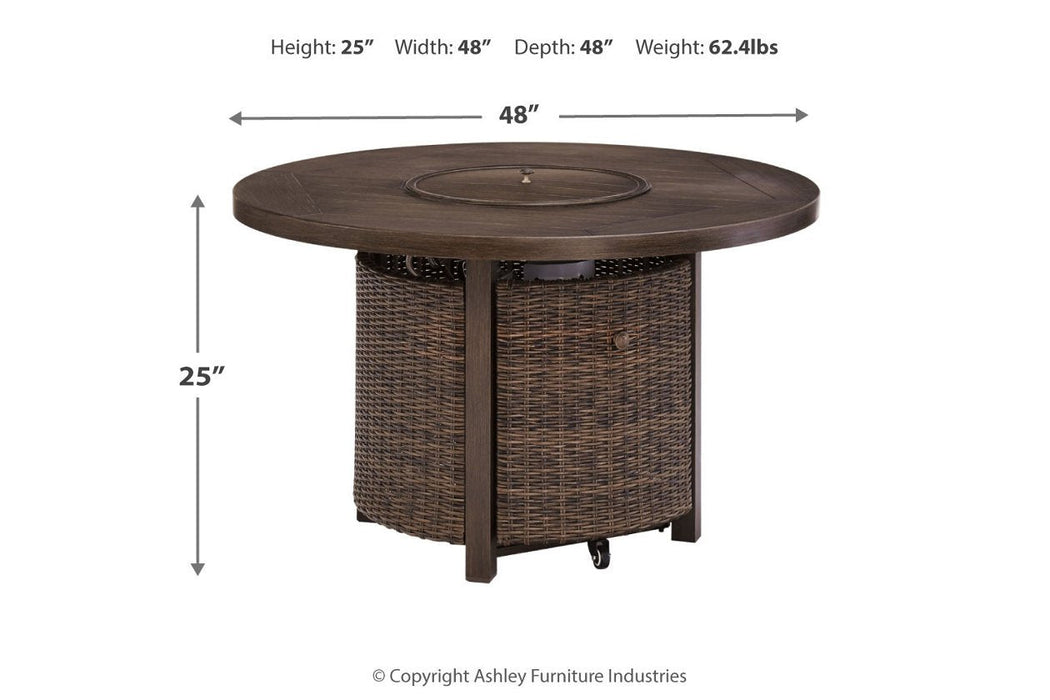 Paradise Trail Medium Brown Fire Pit Table - P750-776 - Gate Furniture