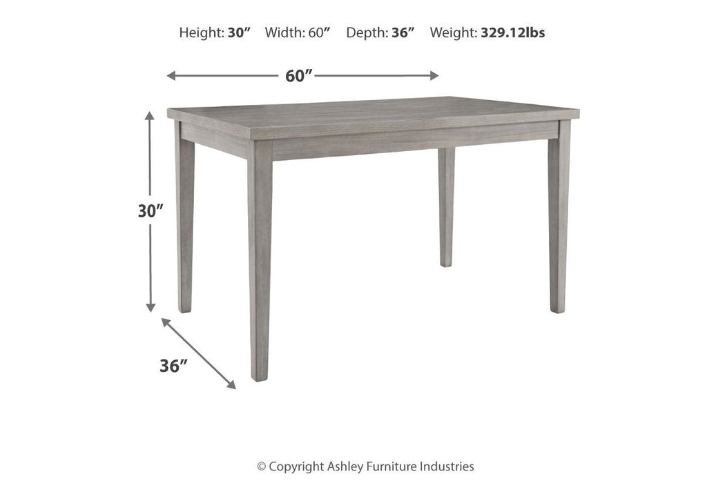 Parellen Gray Dining Table - D291-25 - Gate Furniture