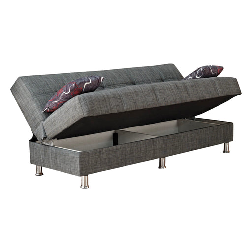 Paris Gray 75 in. Convertible Sleeper Sofa in Gray with Storage - SB-PARIS-GRAY - In Stock Furniture