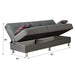 Paris Gray 75 in. Convertible Sleeper Sofa in Gray with Storage - SB-PARIS-GRAY - In Stock Furniture