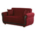 Parkave 67 in. Convertible Sleeper Loveseat in Red with Storage - LS-PARKAVE - In Stock Furniture