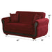 Parkave 67 in. Convertible Sleeper Loveseat in Red with Storage - LS-PARKAVE - In Stock Furniture