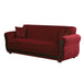 Parkave 91 in. Convertible Sleeper Sofa in Red with Storage - SB-PARKAVE - In Stock Furniture