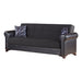 Passaic 90 in. Convertible Sleeper Sofa in Black with Storage - SB-PASSAIC - In Stock Furniture