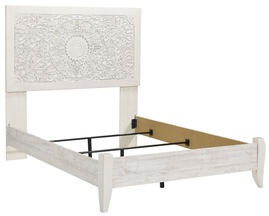 Paxberry Whitewash Full Panel Bed - Gate Furniture