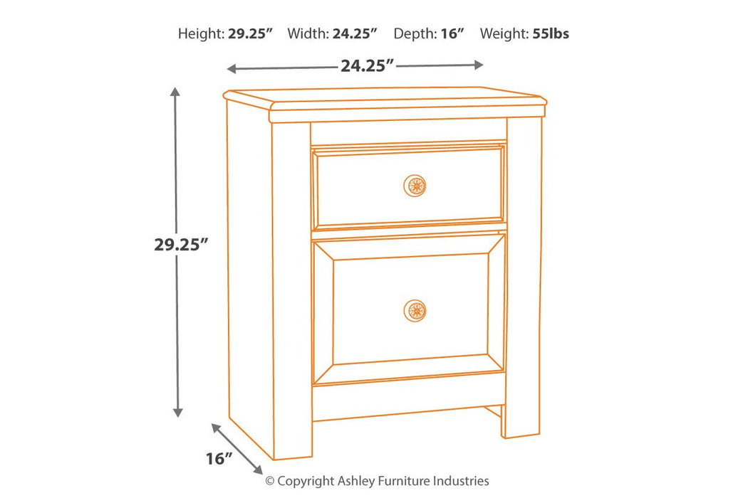 Paxberry Whitewash Nightstand - B181-92 - Gate Furniture