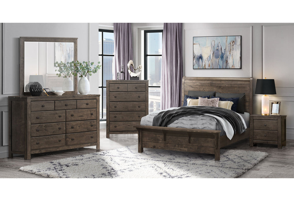 Peter Grey Oak Queen Bed Group - PETER-GREY OAK-QBG - Gate Furniture