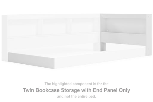 Piperton Twin Bookcase Storage with End Panel - EB1221-163 - In Stock Furniture