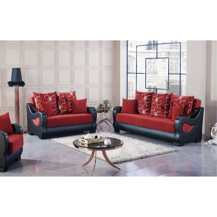 Pittsburgh 37 in. Convertible Sleeper Chair in Red with Storage - CH-PITTSBURGH - In Stock Furniture