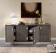 Platinum  4 Door Buffet W/Mirror Set - In Stock Furniture