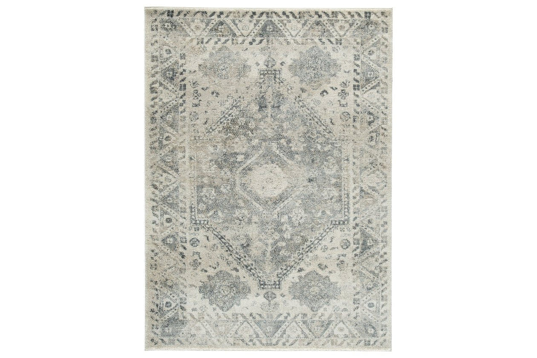 Precia Gray/Cream 5'3" x 7'3" Rug - R404132 - Gate Furniture