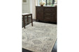 Precia Gray/Cream 5'3" x 7'3" Rug - R404132 - Gate Furniture