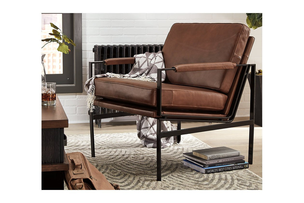 Puckman Brown/Silver Finish Accent Chair - A3000193 - Gate Furniture