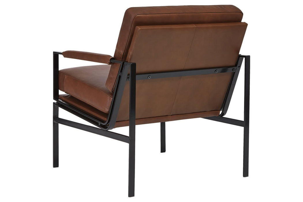 Puckman Brown/Silver Finish Accent Chair - A3000193 - Gate Furniture