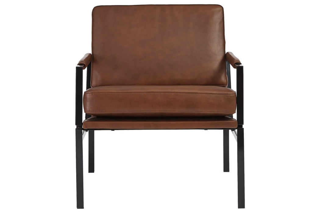 Puckman Brown/Silver Finish Accent Chair - A3000193 - Gate Furniture