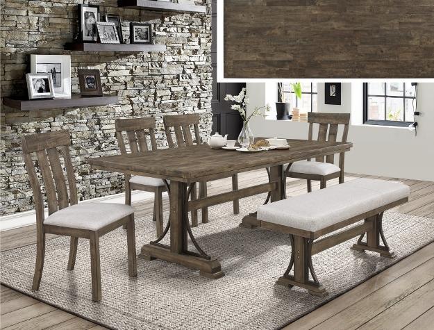 Quincy Grayish Brown Rectangular Dining Set - Gate Furniture