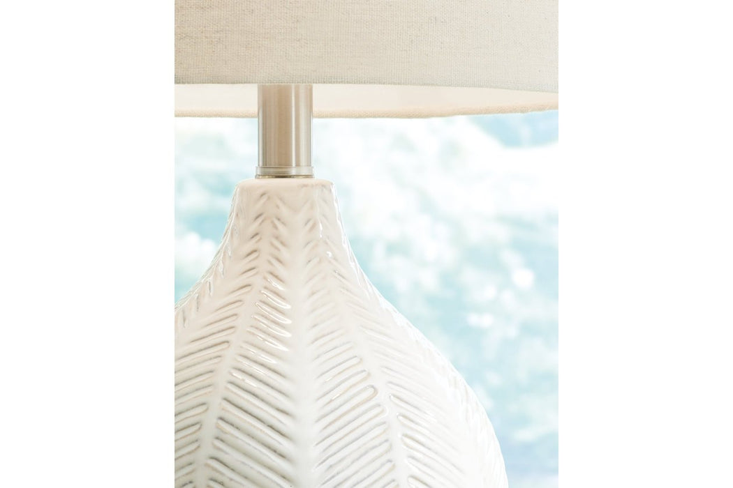 Rainermen Off White Table Lamp - L180024 - Gate Furniture