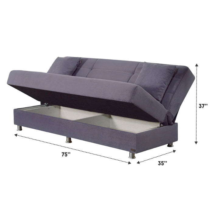 Ramsey 75 in. Convertible Sleeper Sofa in  with Storage - SB-RAMSEY - In Stock Furniture