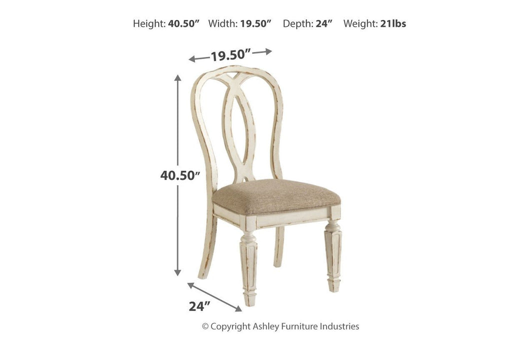 Realyn Chipped White Dining Chair (Set of 2) - D743-02 - Gate Furniture