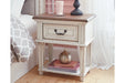 Realyn Chipped White Nightstand - B743-91 - Gate Furniture