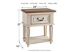 Realyn Chipped White Nightstand - B743-91 - Gate Furniture